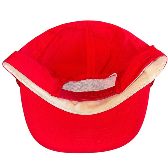 VTG Jim Beam Y2K Red Embroidered Snapback Hat Cap Bourbon Whiskey Streetwear - Picture 7 of 8